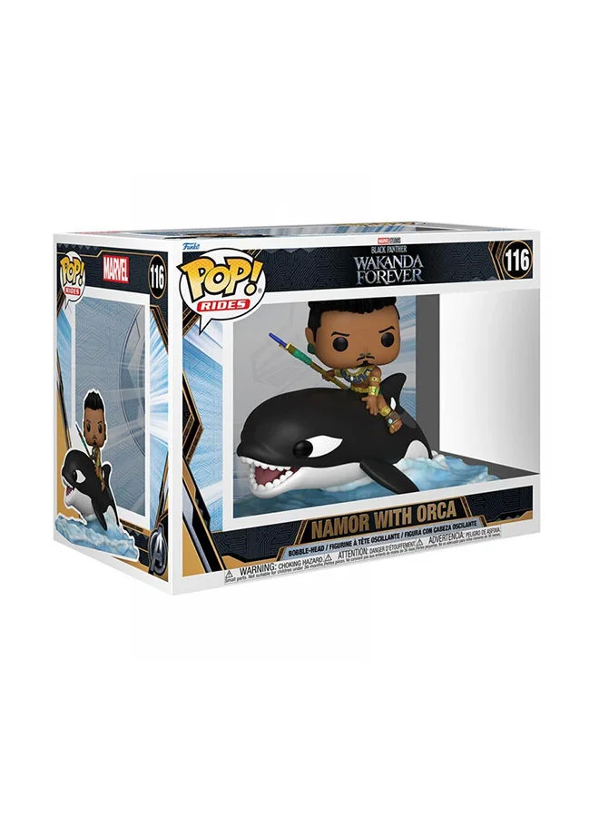 فانكو Pop Ride SUPDLXMarvel Black Panther Wakanda Forever - Namor with Orca, Collectible Action Vinyl Figure - 66721