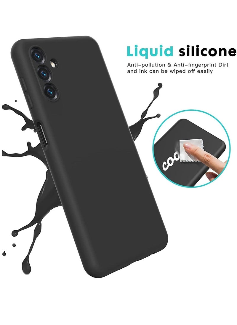 Raxoom Case for Galaxy A13 5G, Liquid Silicone Case with Soft Microfiber Lining Thickening Shockproof Design Soft Gel Rubber Phone Case Cover for Samsung Galaxy A13 5G (Black) - Image 5
