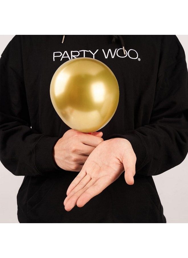 PartyWoo - Metallic Gold Balloons 50 Pcs 5 Inch Gold Metallic Balloons Metallic Balloons For Balloon Garland Party Decorations Birthday Decorations Wedding Decorations Baby Shower Decorations - Image 1
