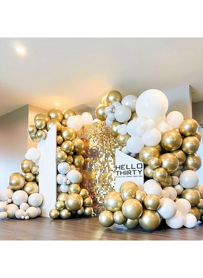 PartyWoo - Metallic Gold Balloons 50 Pcs 5 Inch Gold Metallic Balloons Metallic Balloons For Balloon Garland Party Decorations Birthday Decorations Wedding Decorations Baby Shower Decorations - Image 1