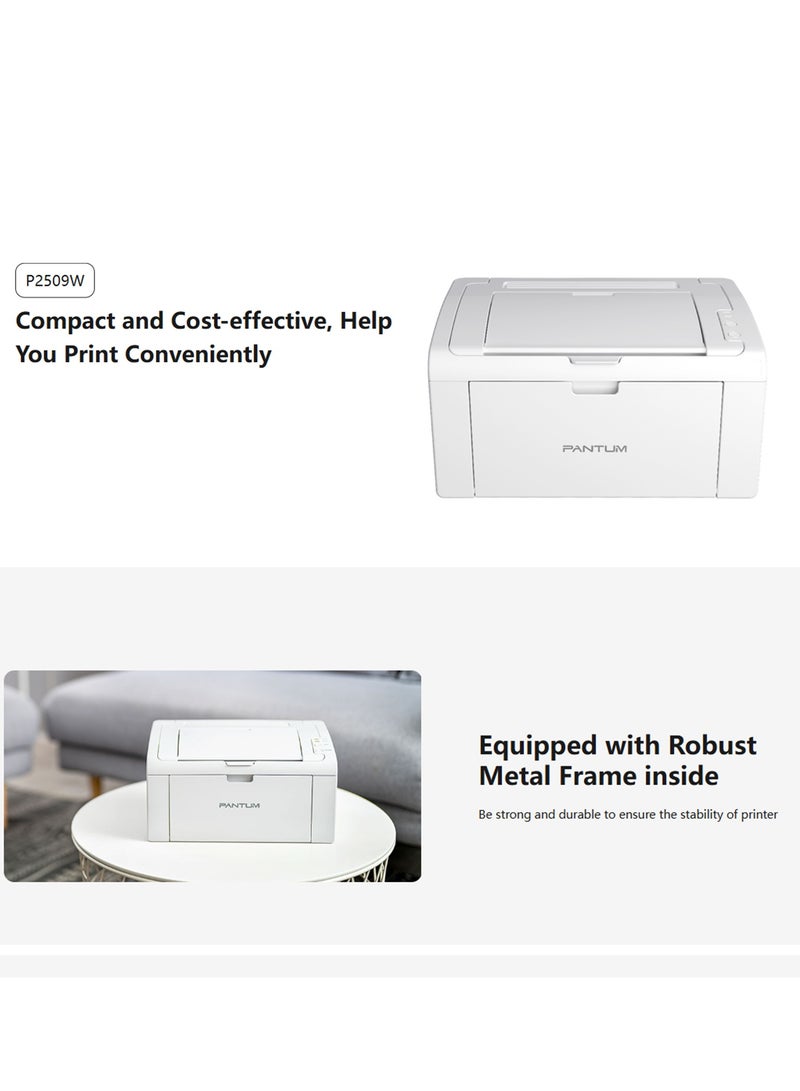 PANTUM P2509W Mono Laser Single Function Printer, Home Office Use, Printer with Mobile Printing USB WIFI - Image 5