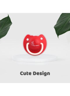 R for Rabbit Baby Tusky Pacifier Ultra Light Soft Silicone Nipple Orthodontic Design Bpa Free For Kids Of 6 Months +;Large;Red  - Image 3