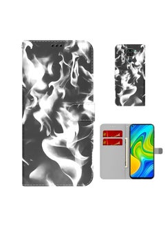 HuHa Case Cover For  Xiaomi Redmi Note 9 / 10X 4G Cloud Fog Pattern Horizontal Flip Leather Case with Holder & Card Slot & Wallet Black 