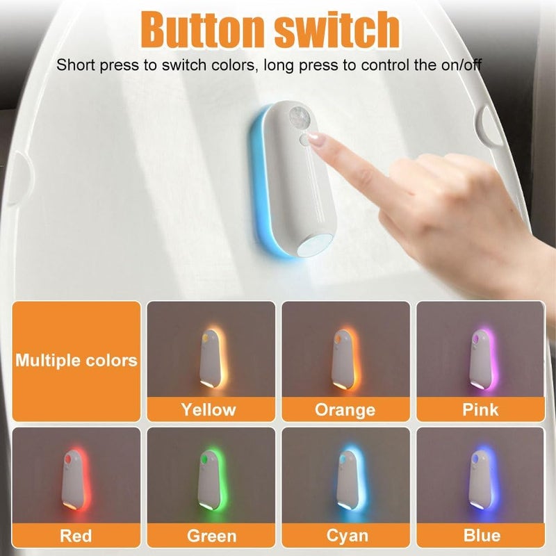 MiOYOOW Toilet Nights Lights 12PCS Motion Sensor Toilet Light 8 Colors USB Rechargeable Toilets Bowl Nightlight for Bathroom - Image 4