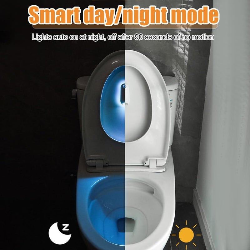 MiOYOOW Toilet Nights Lights 12PCS Motion Sensor Toilet Light 8 Colors USB Rechargeable Toilets Bowl Nightlight for Bathroom - Image 5