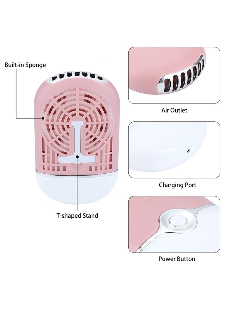 عام مروحة USB صغيرة محمولة + فرش + زجاجة ضغط بلاستيكية اقتصادية، مروحة تبريد كهربائية محمولة قابلة لإعادة الشحن - Image 2