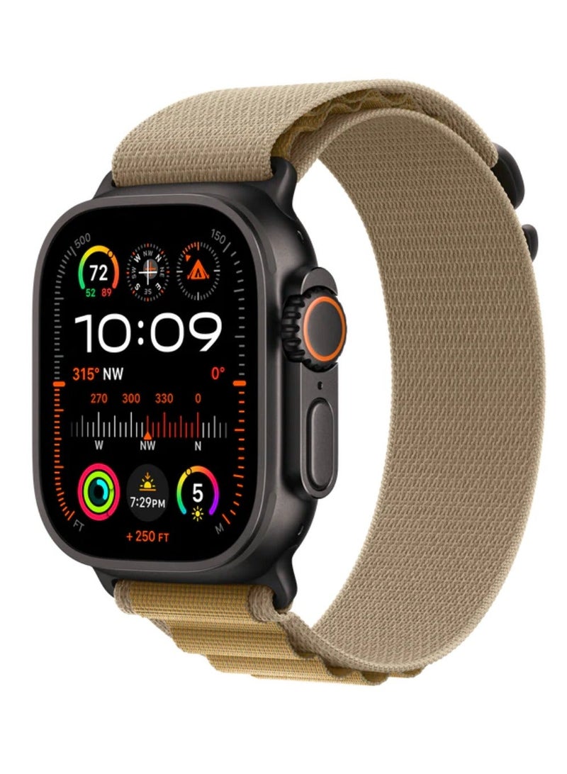 ACLIX Alpine Loop Band Compatible with Apple Watch 42mm 44mm 45mm 46mm 49mm, Soft Woven Sport Strap, Adjustable Replacement Wristband for Apple Watch Series Ultra / SE / Series 1/2/3/4/5/6/7/8/9/10/11- Tan - Image 1
