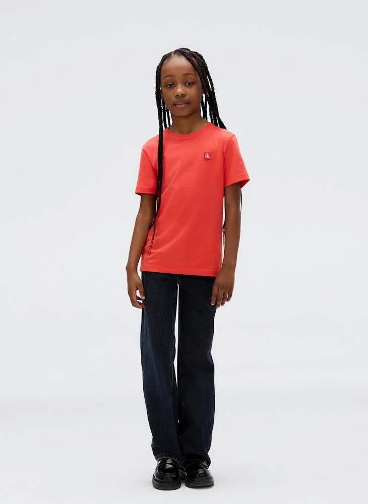 Calvin Klein Jeans Kids Mono Mini Badge Crew Neck T-Shirt