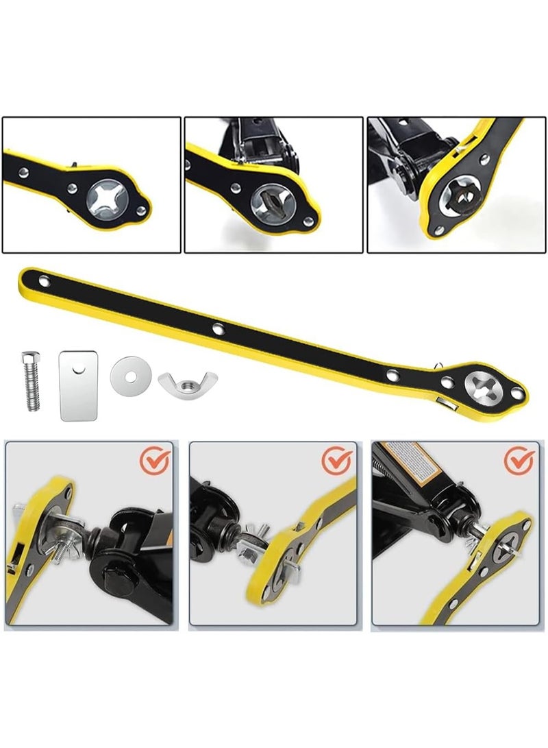 مفتاح "راشت" موفر للجهد لكوريك السيارة - تصميم بمقبض دوار 360 درجة واتجاهين للرفع والخفض - أداة احترافية سريعة لتغيير الإطارات ورفع السيارات - Image 5