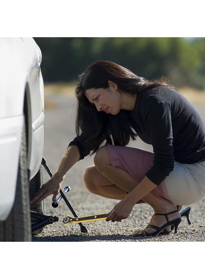 مفتاح "راشت" موفر للجهد لكوريك السيارة - تصميم بمقبض دوار 360 درجة واتجاهين للرفع والخفض - أداة احترافية سريعة لتغيير الإطارات ورفع السيارات - Image 2