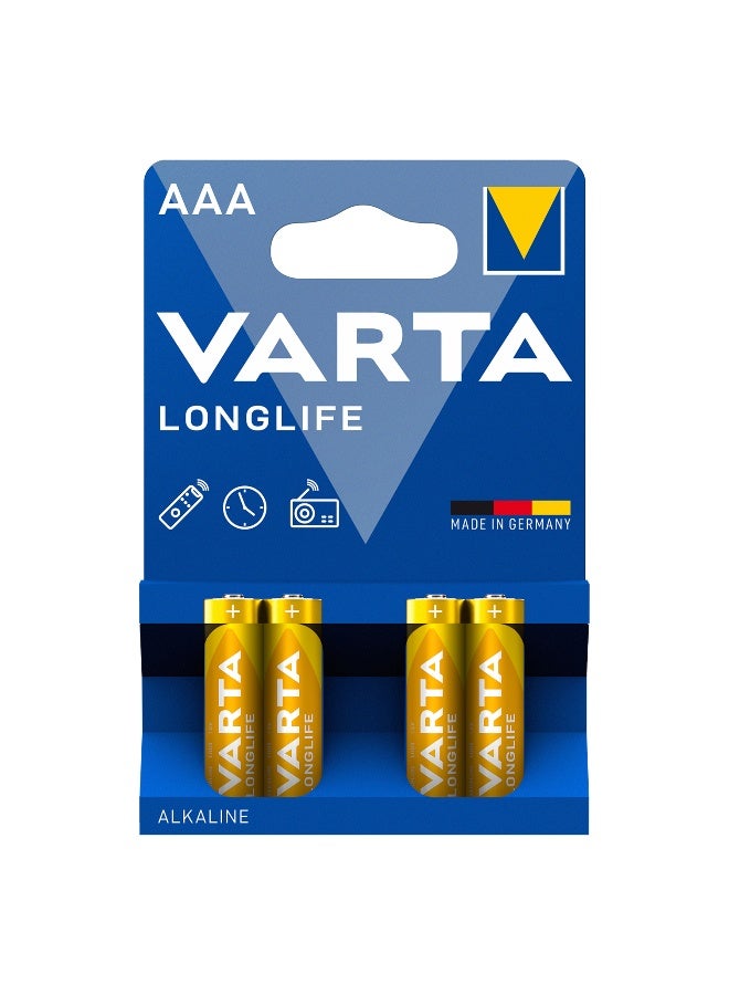 VARTA LONGLIFE AAA BLI 4 | Alkaline Energy System| 10 years power in storage guaranteed | Longlife Power Solution - Image 1