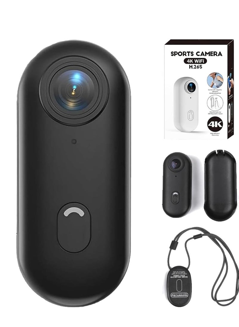 BlueFire 4K Ultra HD Wearable Mini Sports Camera – Thumb-Sized Magnetic Action Cam with 30m Waterproof, 360° Clip, 150-Min Battery, Wi-Fi, H.265, Hands-Free POV Recording for Cycling, Diving, Vlogging  - Image 1