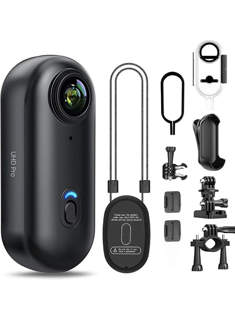 BlueFire 4K Ultra HD Wearable Mini Sports Camera – Thumb-Sized Magnetic Action Cam with 30m Waterproof, 360° Clip, 150-Min Battery, Wi-Fi, H.265, Hands-Free POV Recording for Cycling, Diving, Vlogging - Image 1