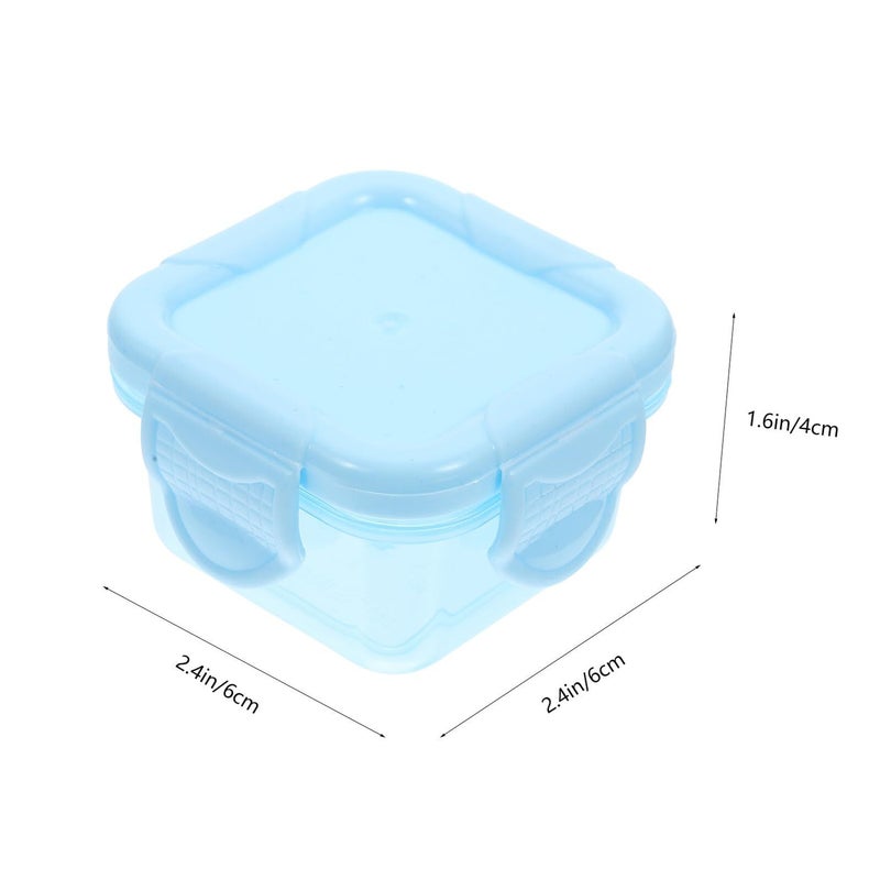Lurrose 4 Pack Meal Boxes with Lids for Fruit Preservation On the Go Purple Green Pink Blue - Image 3