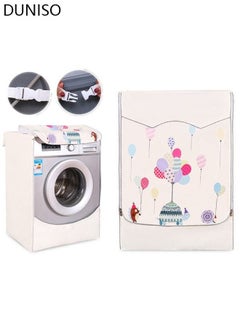 Arabest Thick Fabric Washing Machine Cover Waterproof Dustproof Sunscreen Durable Washer Cover with Smooth Zipper and Velcro for Laundry Kitchen Home XL  - Image 1