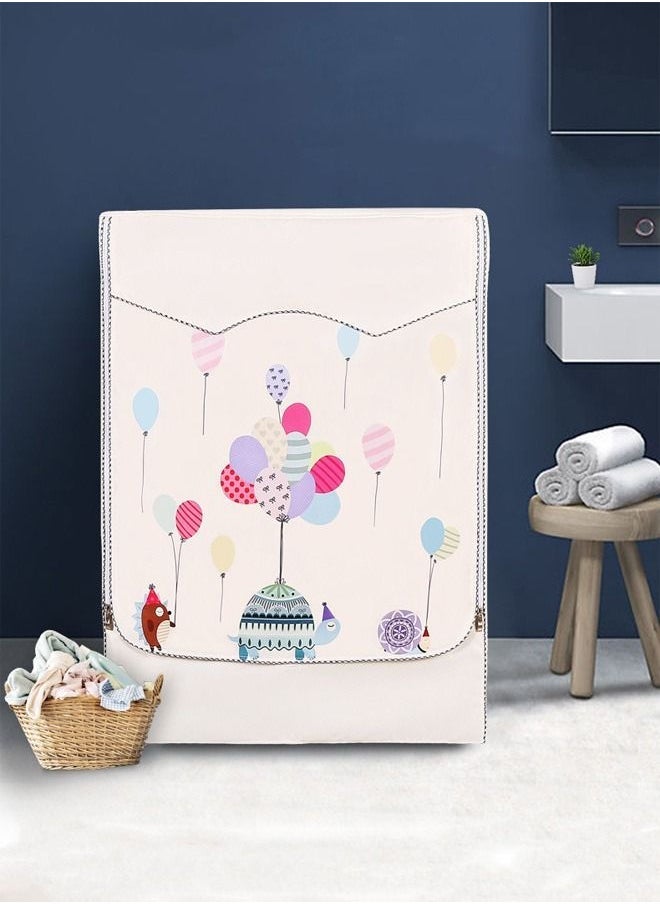 Arabest Thick Fabric Washing Machine Cover Waterproof Dustproof Sunscreen Durable Washer Cover with Smooth Zipper and Velcro for Laundry Kitchen Home XL  - Image 5