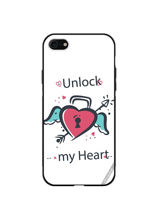 VR CREATIVE - Protective Case Cover For Apple iPhone SE (2022) Unlock My Heart Design Multicolour - Image 1