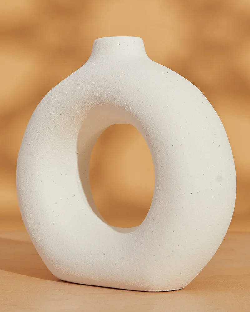 REDTAG Cream Nordic Loop Vase