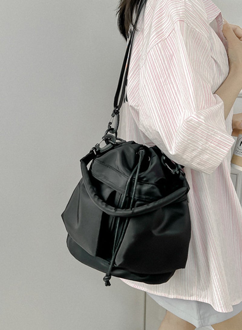 Sharpdo Large Capacity Fashionable Casual Shoulder Crossbody Bag Bucket Bag - Image 5