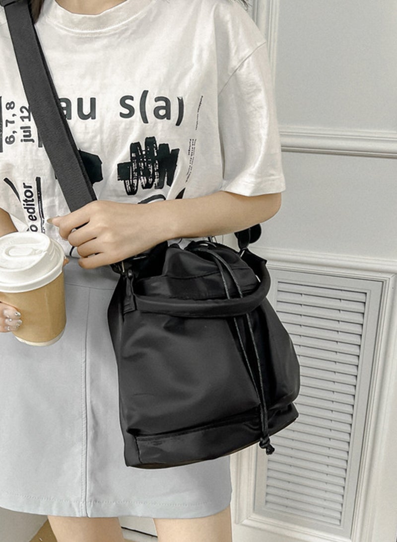 Sharpdo Large Capacity Fashionable Casual Shoulder Crossbody Bag Bucket Bag - Image 3