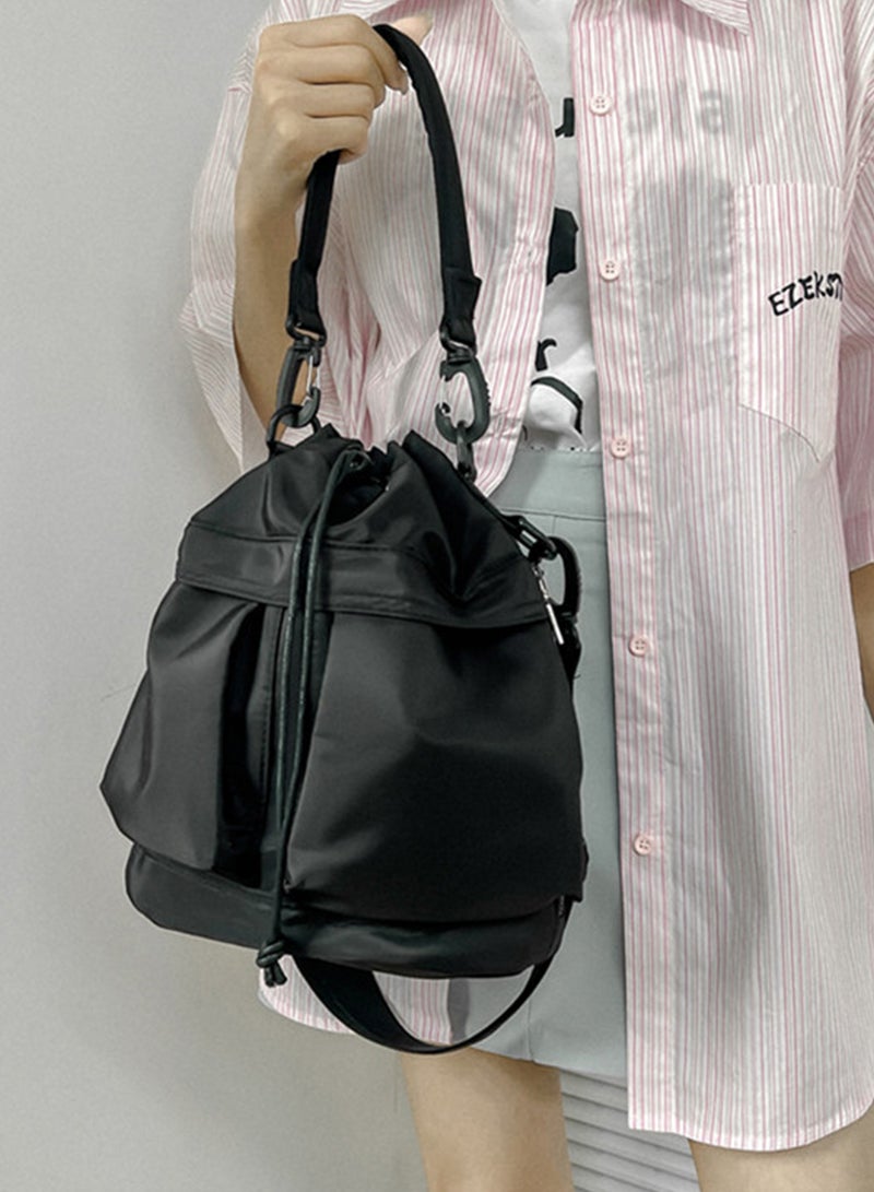 Sharpdo Large Capacity Fashionable Casual Shoulder Crossbody Bag Bucket Bag - Image 2