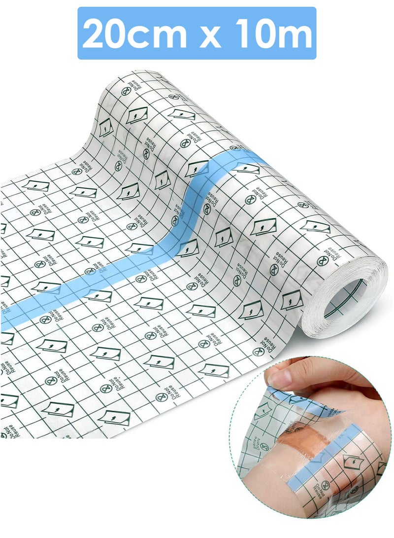 Generic 10m x 20cm Cuttable Waterproof Transparent Peritoneal Dialysis Shower Protector Peritoneal Dialysis Belt Dressing Wound Cover Bandage Tape for Shower Shields Swimming Post Surgical Scar Therapy Dressings  - Image 1