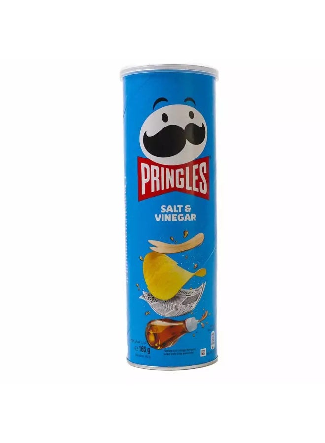 Pringles Pringles Salt and Vinegar Flavored Chips 165g Suitable for Vegetarians Snacks - Image 1