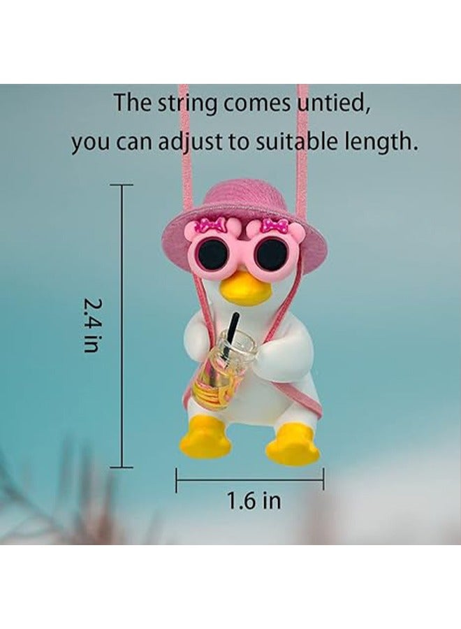 Cool Swinging Duck Car Hanging Ornament fashion Pendant Duck Decoration On The Interior Rearview Mirror for Ms. Interior Rearview Mirror Decoration and Car Rear View Mirror Hanging Accessories - Image 5