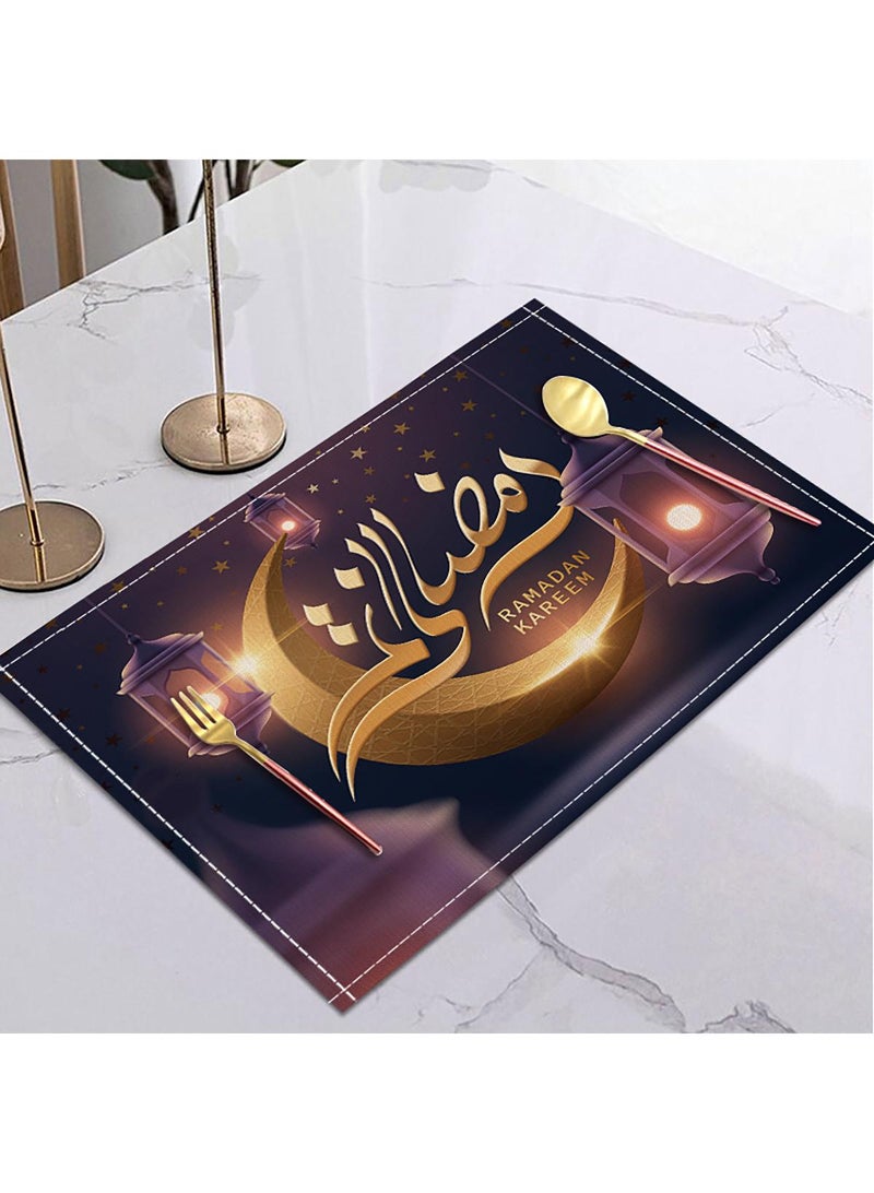 general Eid Mubarak Table Placemats Set Ramadan Kareem Table Decorations Ramadan Decor Sets For Dining Supply