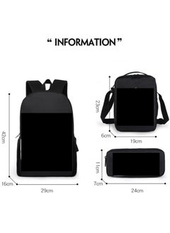 Generic Anime cartoon Dragon Ball large capacity backpack for primary and secondary school students, backpack, shoulder bag, pencil case, 3-piece set for both men and women  - Image 2