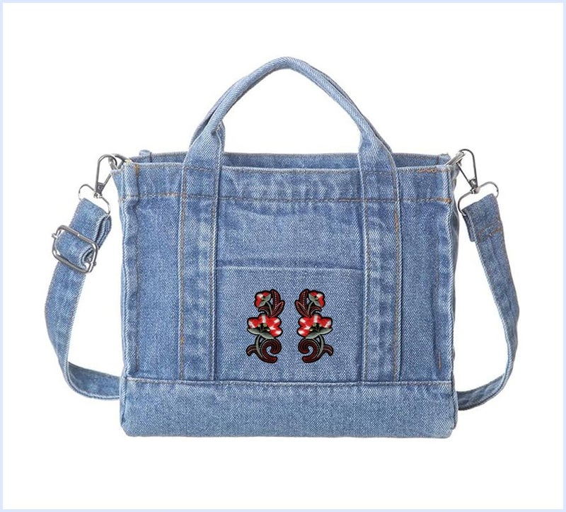 2 Pcs Flowers Applique Embroidered Sewon Patch Size Small 9cm x 47cm for Jackets Bags TShirts Jeans Pants Outdoor Clothing Imported from Malaysia 2 Pieces Code SBX343 - Image 5