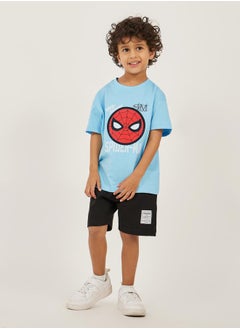Styli Spider Man Graphic Print Dropped Shoulder Oversized T-Shirt  - Image 2