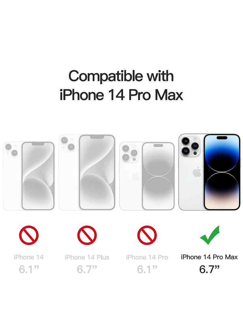 جي تيك حافظة لهاتف آيفون 14 برو ماكس 6.7 بوصة غطاء ممتص للصدمات مضاد للخدش وظهر شفاف - Image 2