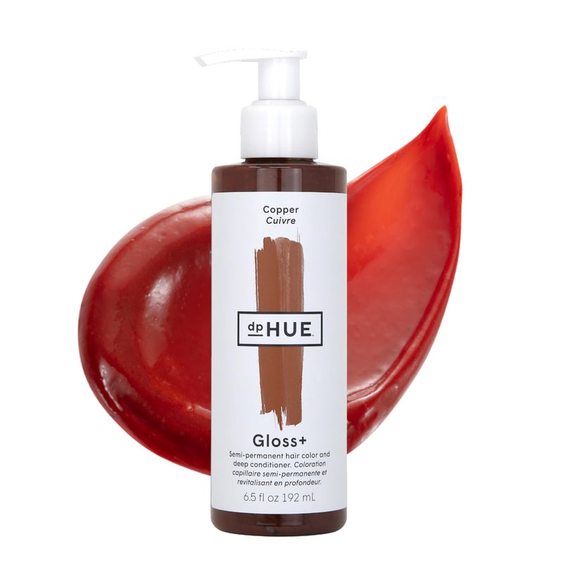 dpHUE Gloss+, Copper - 6.5 oz (8-12 Applications) - Semi-Permanent Hair Color & Conditioner - Lasts Up to Eight Washes - Paraben, SLS & SLES Sulfate Free - Vegan, Leaping Bunny Certified - Image 1