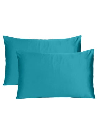 Satin Pillow Cover For Hair Care and Smooth Skin Corsair Blue Silk Pillowcase Set of 2 with Envelope Closure 50W X 76L CM Queen Size (20 x 30 Inches) - pzsku/Z263C0AC2EE32048103EFZ/45/1746397489/55c8cefa-ba94-4954-b4e9-b7e7fb1a26bd