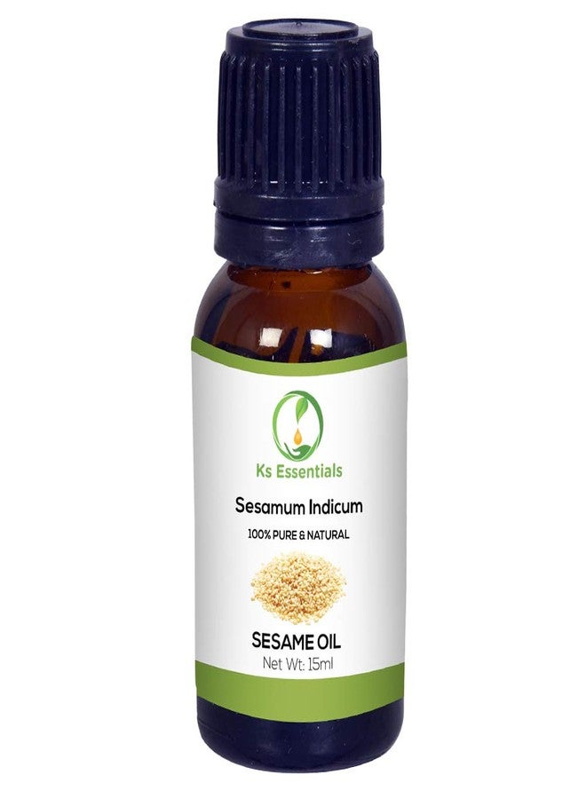 Ks Essentials 100% Pure Sesame Oil (Sesamum indicum) Natural Therapeutic Grade (15ml) - Image 2