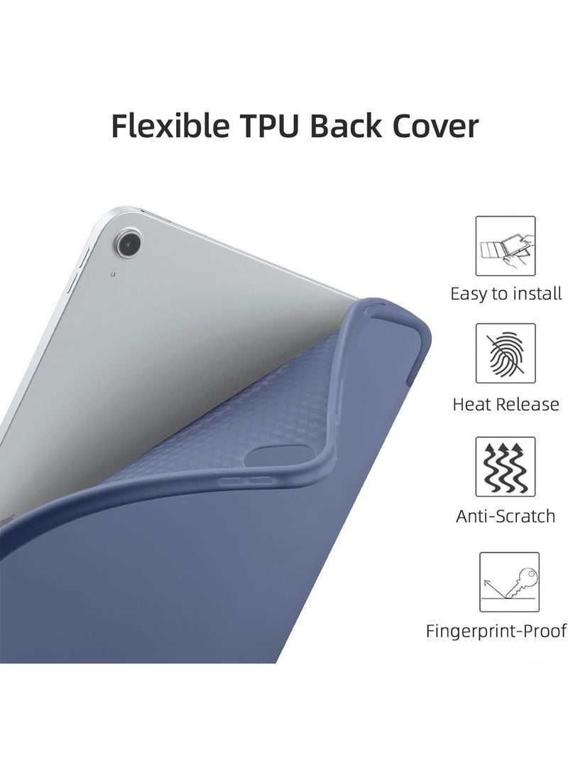 جراب لجهاز iPad (A16) الجيل الحادي عشر 11 بوصة 2025، جراب لجهاز iPad الجيل العاشر 2022 10.9 بوصة مع حامل قلم، غطاء خلفي ناعم من مادة TPU، غطاء حماية ذكي ثلاثي الطيات، خاصية التشغيل/الإيقاف التلقائي - Image 3