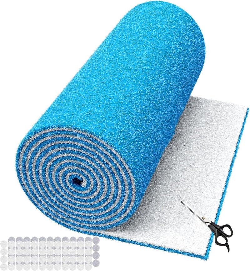 Demiwise 20''x90'' Air Vent Filters, High Air Flow Cut to Size(80+Filters) MERV 8 Electrostatic Floor Vent Filter for Floor Registers, RV, AC, Ceiling, Grilles and Wall HVAC Furnace Vents, 48PCs Adhesive Hook - Image 1
