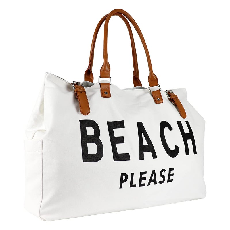 Lamyba Extra Large Beach Bag Tote, Waterproof & Sandproof, Packable Foldable Travel Totes for Summer Vacation, Beach Vibes - Image 4