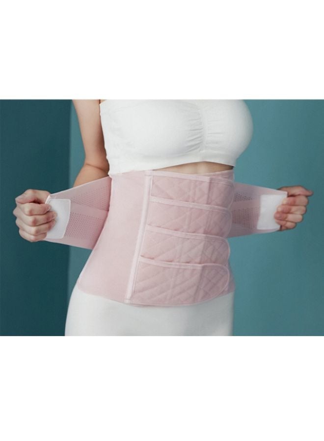 EMXEE Premium Waist Trainer Belt for Slimming, Enhanced Core Support and Comfortable Fit Waist Shaping Belt - Accelerate Weight Loss and Achieve a Sculpted Figure with Our Adjustable Waist Trimmer Pink - Image 1