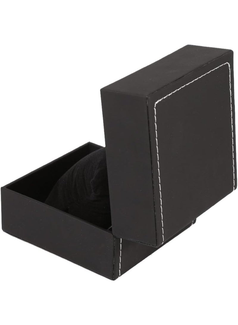 Watch Case Watch Box PU Leather Black 1PC New Black PU Leather Watch Present Gift Display Case Bracelet Bracelet Jewelry Storage Box - Image 3