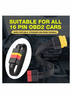 SYOSI OBD2 Extension Cable OBDII Extend Full 16Pin Male to Female for Car OBD Diagnostic Extender Cord Connector Reinforced Nylon Material 60CM/23.6Inch  - Image 2