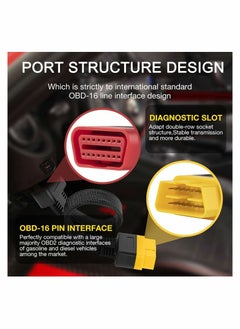 SYOSI OBD2 Extension Cable OBDII Extend Full 16Pin Male to Female for Car OBD Diagnostic Extender Cord Connector Reinforced Nylon Material 60CM/23.6Inch  - Image 4