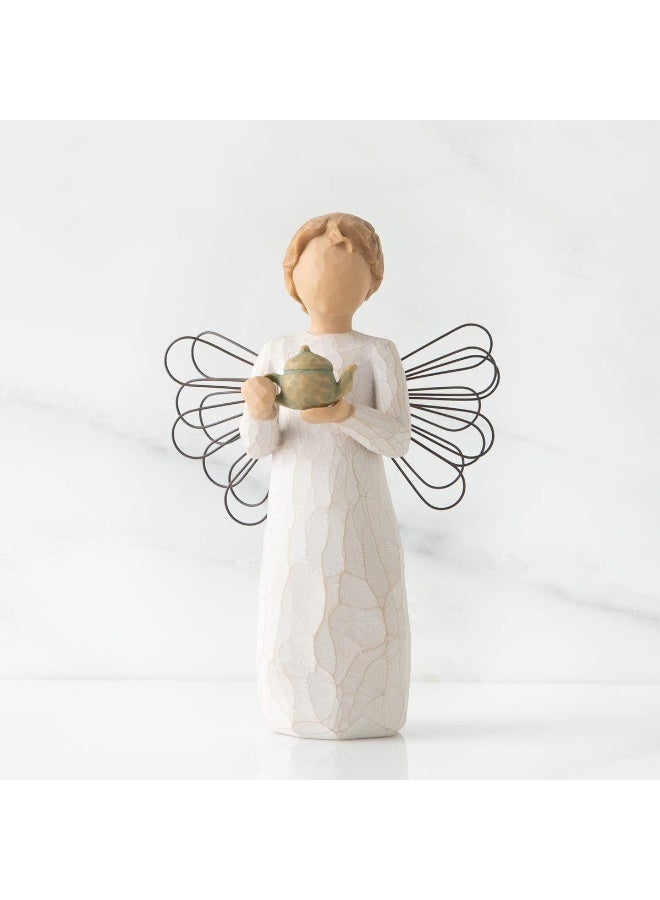 Willow Tree Angel of The Kitchen Warm Comfort Between Friends Angel Holds teapot as Welcoming Gesture A Gift to Celebrate Supportive Friendships Sculpted HandPainted Figure - Image 5