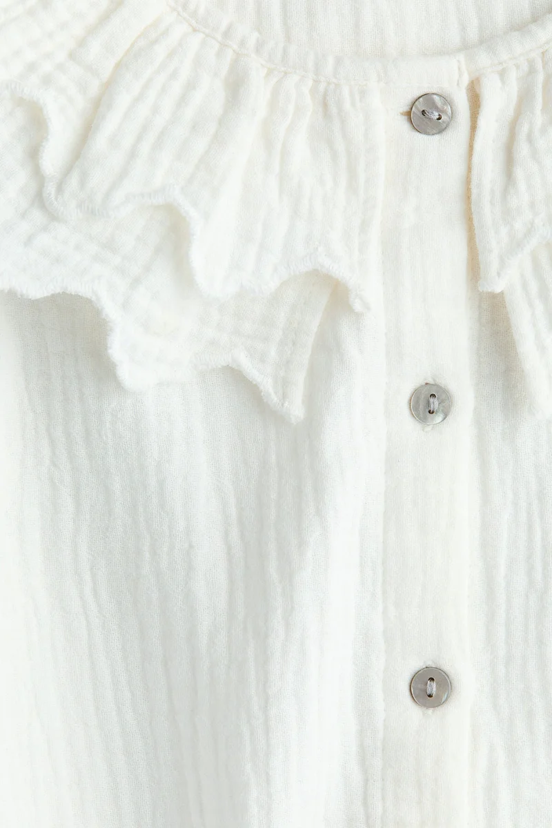 H&M Tiered-collar cotton blouse