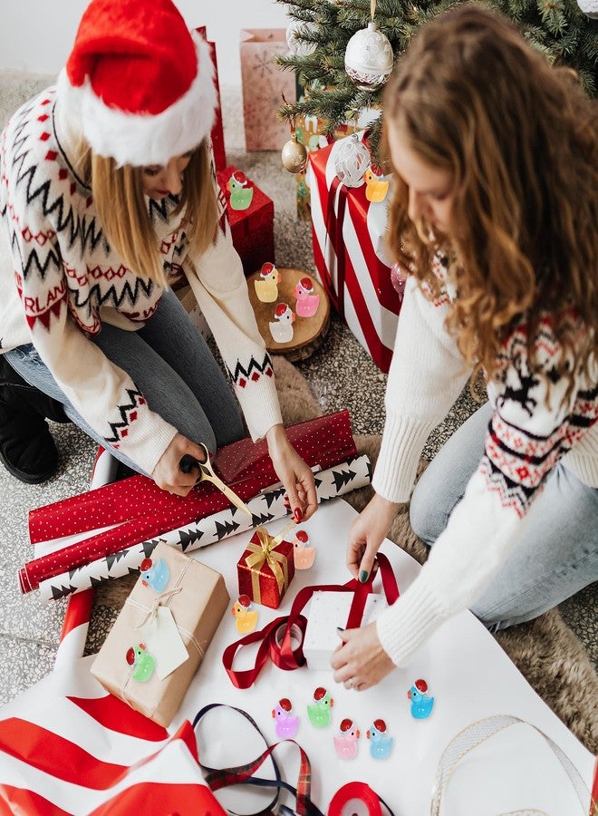 Yuronam 70 Pcs Luminous Tiny Christmas Ducks Mini Resin Ducks Glow in The Dark Duck Miniature Ornaments for Slime, Dollhouse, Garden Decoration(10 Colors) - Image 5