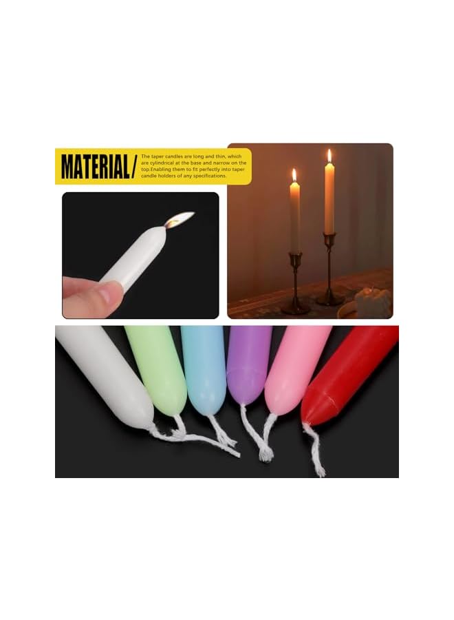 Green Tiger 12Pcs 6 Colors Taper Candles, 10 Inch Tall Colored Taper Candles Unscented Tapered Candles Smokeless Candlesticks for Home Décor Prayer Meditation Christmas - Image 5