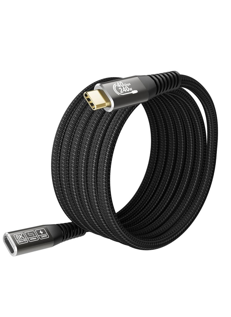 Generic USB-C to Thunderbolt 4 Cable 40Gbps Data Transfer USB C Male to Female 8K Display - 240W PD Compatible with Thunderbolt 3 - SSD eGPU 2m - 6.6ft  - Image 1