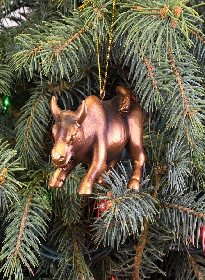 Tree Buddees Bronze Bull Market Stock Trading ~ Day Trader Christmas Ornament - Image 3