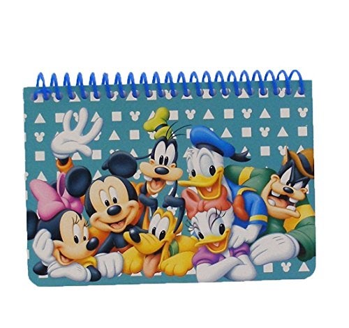 USA Disney Mickey Mouse and Friends Spiral Autograph Book Teal by Goofy Mickey Donald - Image 1